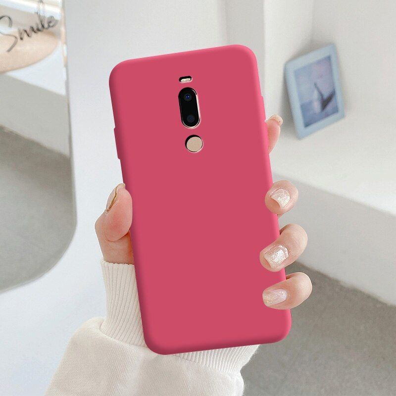 For Meizu M8 Case Soft TPU Silicone Case Macaron Colors Candy Black Simple Phone Back Cover