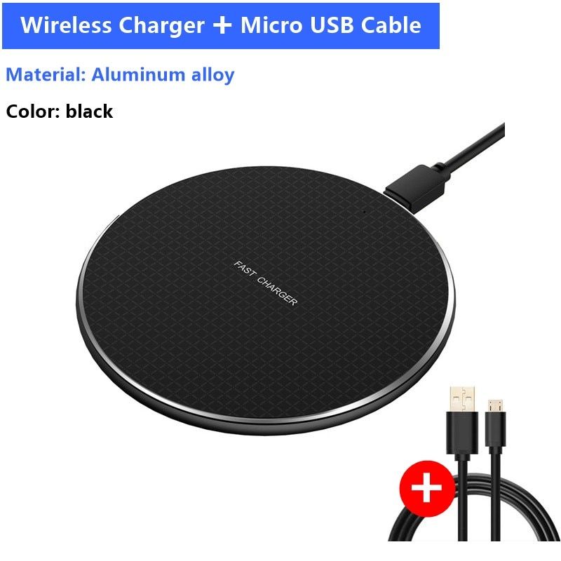 Fast Wireless Charger Pad for Iphone Qi Wireless Charging Stand for Android Phone Car Wireless Charger Auto
