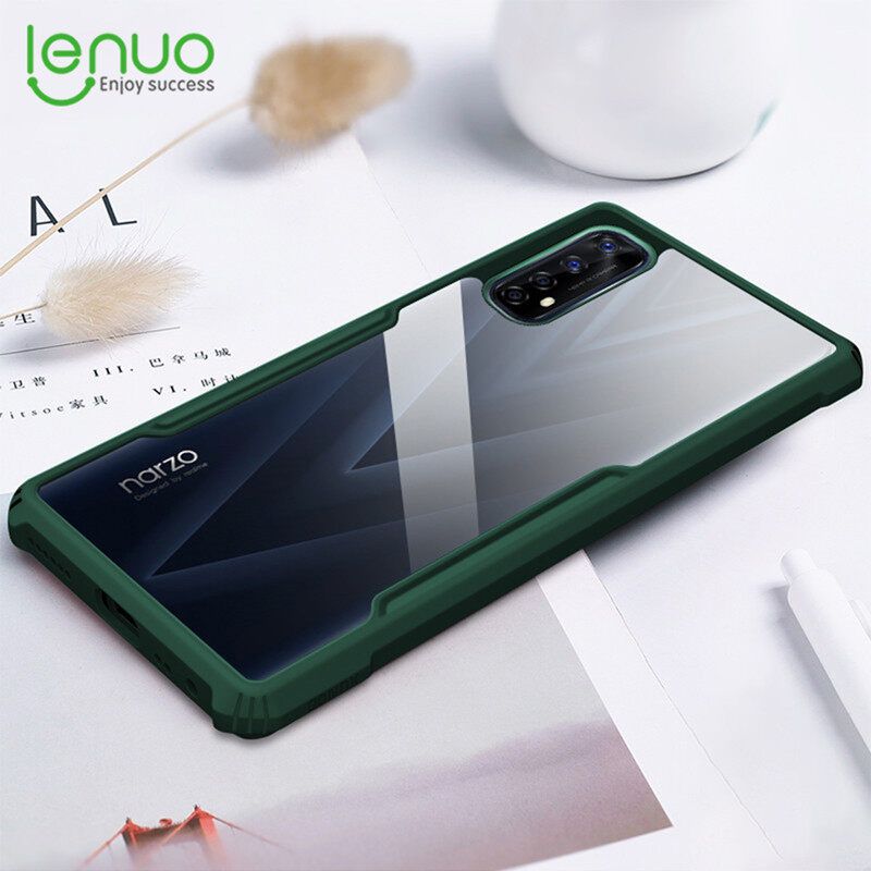 Lenuo Casing For Realme 7 / Realme Narzo 20 Pro Phone Case Shockproof Transparent Bumper Airbag Phone Cover Case