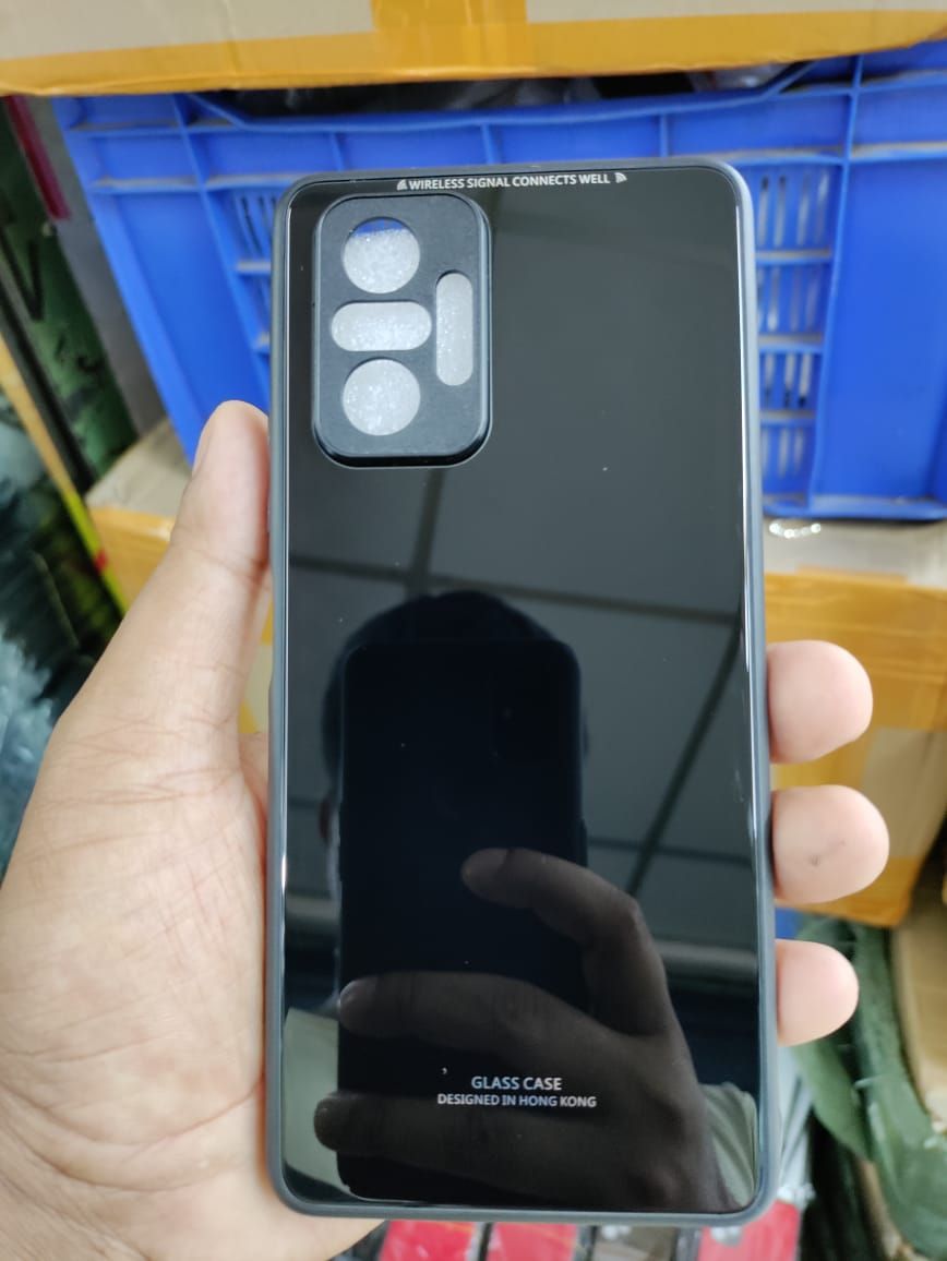 For Xiaomi Redmi Note 10 Pro Max - HONG KONG DESIGN Scratchproof Tempered Glass Back Cover Case
