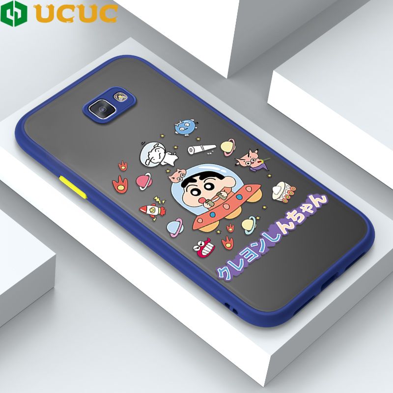 UCUC for Samsung Galaxy J5 Prime Back Cover Spaceship Shinchan Frosted Transparent Hard Phone Case Thin Shockproof Full Cover Camera Protect Case