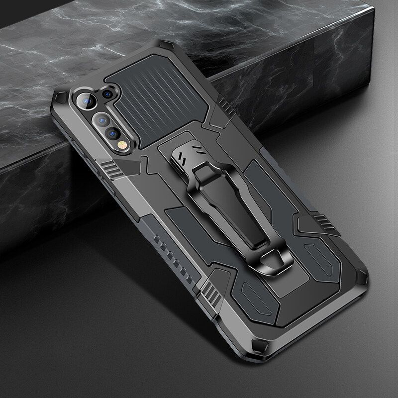 Shockproof Phone Case For Motorola Moto G8 / Motorola Moto G Stylus Rugged Armor Aluminum Magnetic Stand Metal Anti-fall Cover
