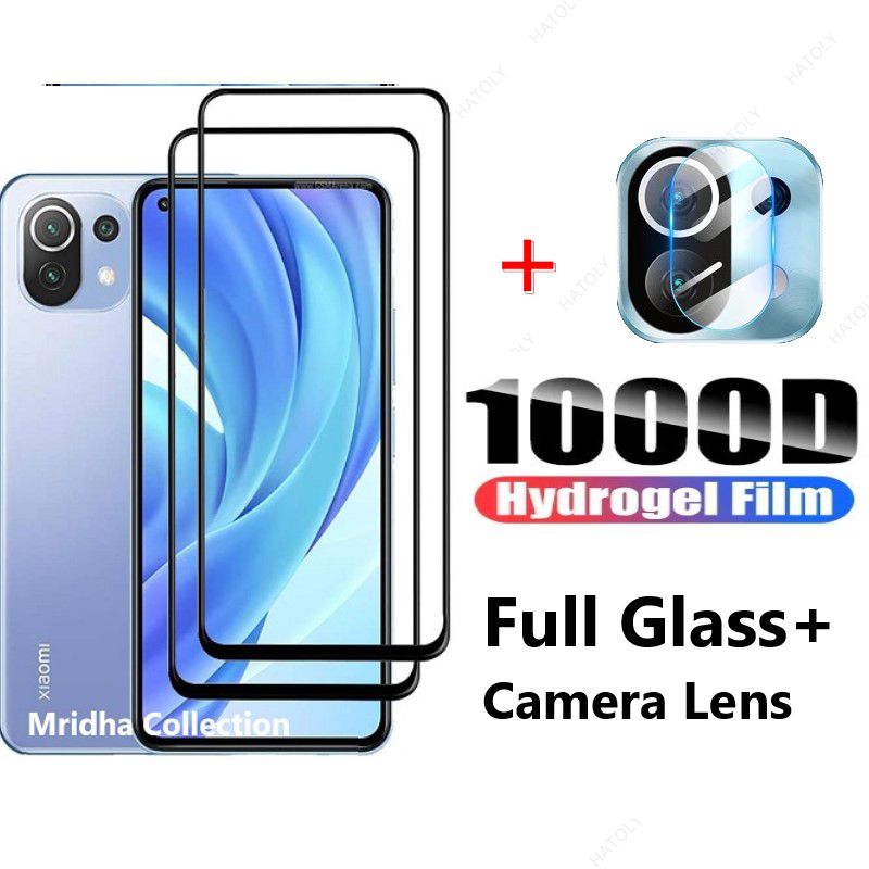 2in1 Protector Combo Pack for Xiaomi Mi 11 Lite (Full Screen Protector Glass+Camera Lens Protector)