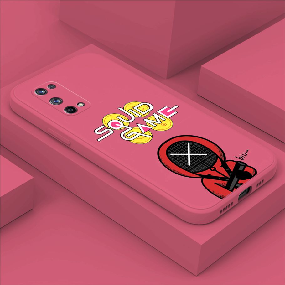 ZeroQiQi for Realme X7 Pro Case Fashion Cartoon Electric Baton Judge Role Phone CoverSquare Liquid Silicone Trend Phone Case