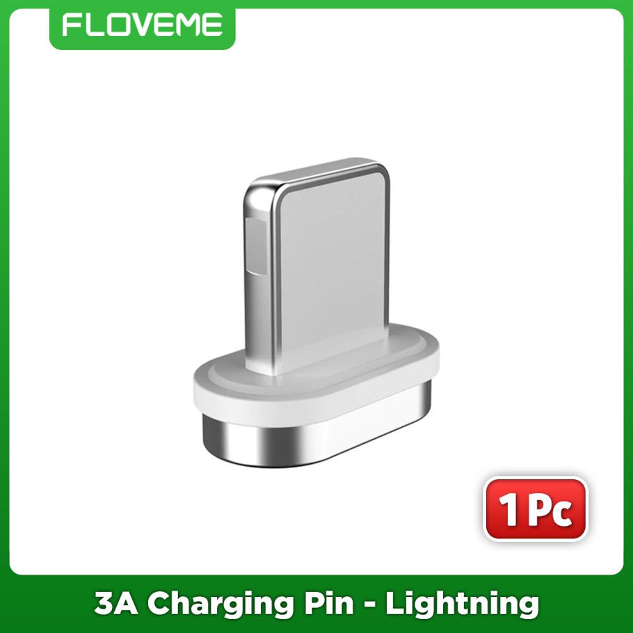 Floveme 3A Lightning Fast Charging Magnetic Pin 480Mbps Data Transfer Supported (No Cable Included)