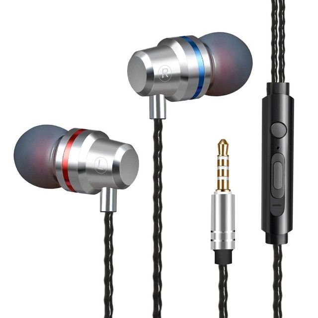 Wired Earphones 3.5mm Stereo Sound in Ear Earphone Sport Waterproof mini Earbuds With Mic For iPhone Samsung Xiaomi Huawei Phone