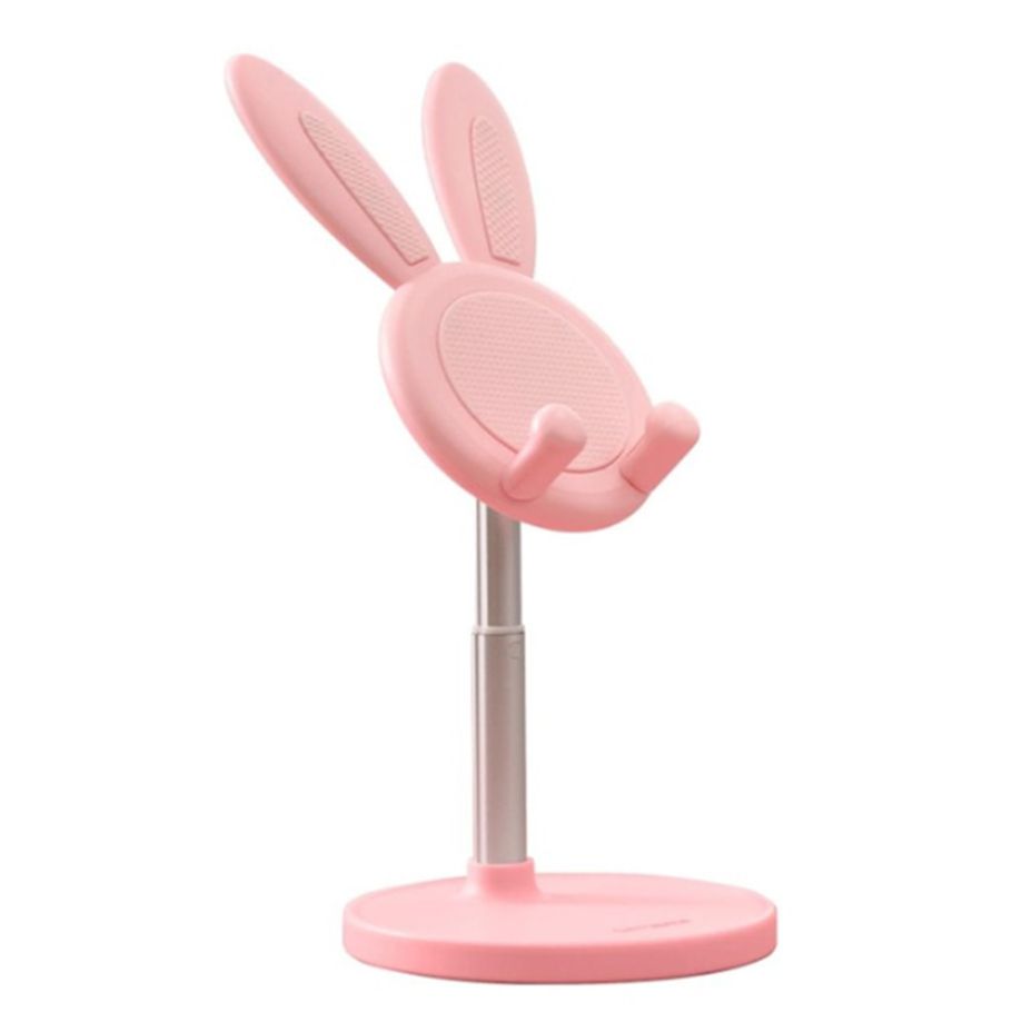 Cute Bunny Phone Holder Desktop Cell Phone Stand Height Angle Adjustable For iPhone iPad Tablet