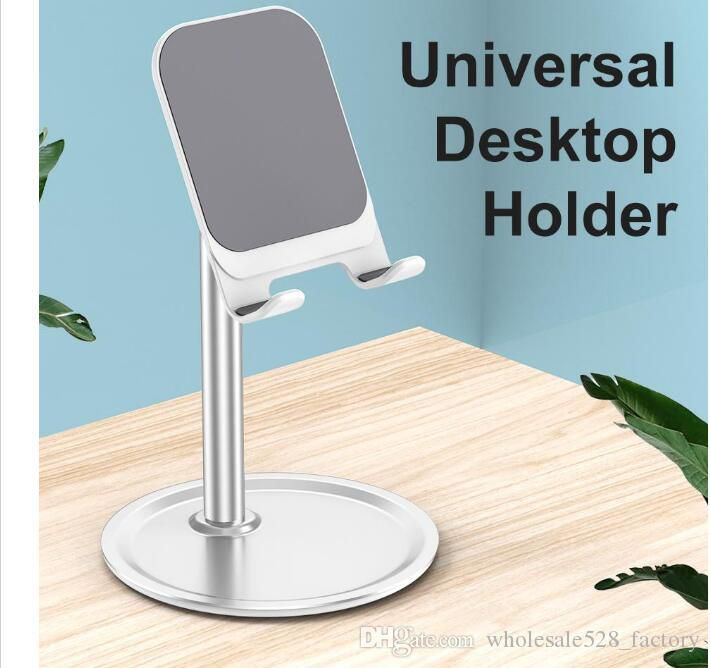 Portable Universal Tablet Phone Holder Desk Stand Adjustable Support For iPhone Samsung Desktop Alloy Tablet Mobile Phone Stand