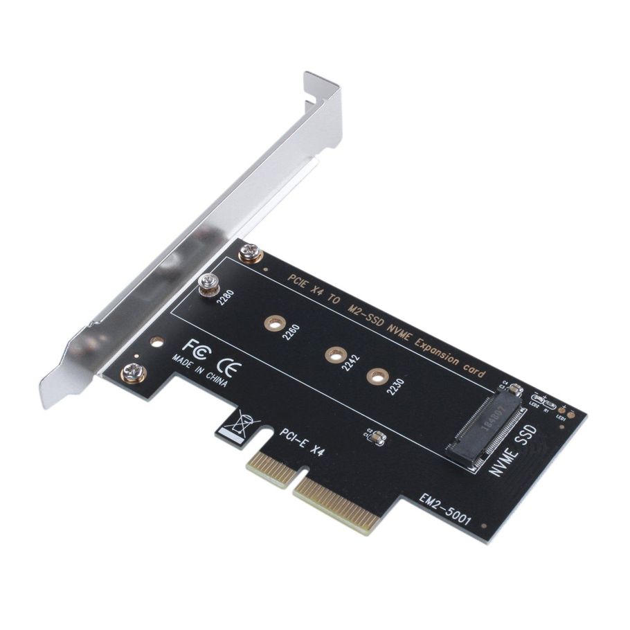 PCI-Express PCI-E 3.0 X4 to M.2 NGFF M Key Slot Converter Adapter Card M2 Nvme PCIE SSD Riser Card for Desktop Support 2230 2242 2260 2280