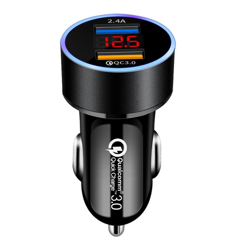 QC3.0 Car Charger 2 Port USB Charger Dual USB Fast Charging Adapter