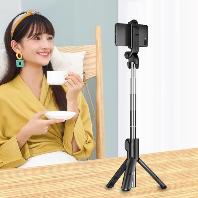 XT-02 Selfie Stick Wired Remote Shutter Monopod Bluetooth Extendable Handheld Stabilizer Stand Tripod