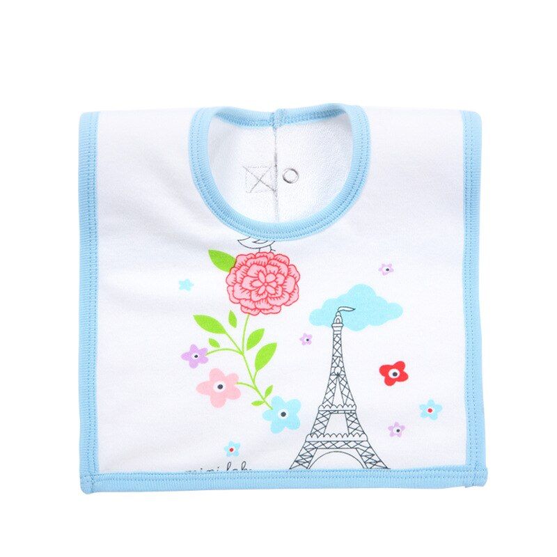Baby Bibs Cute Cartoon Pattern Toddler Baby Waterproof Saliva Towel Cotton Fit 0-3 Years Old Infant Burp Cloths Feeding