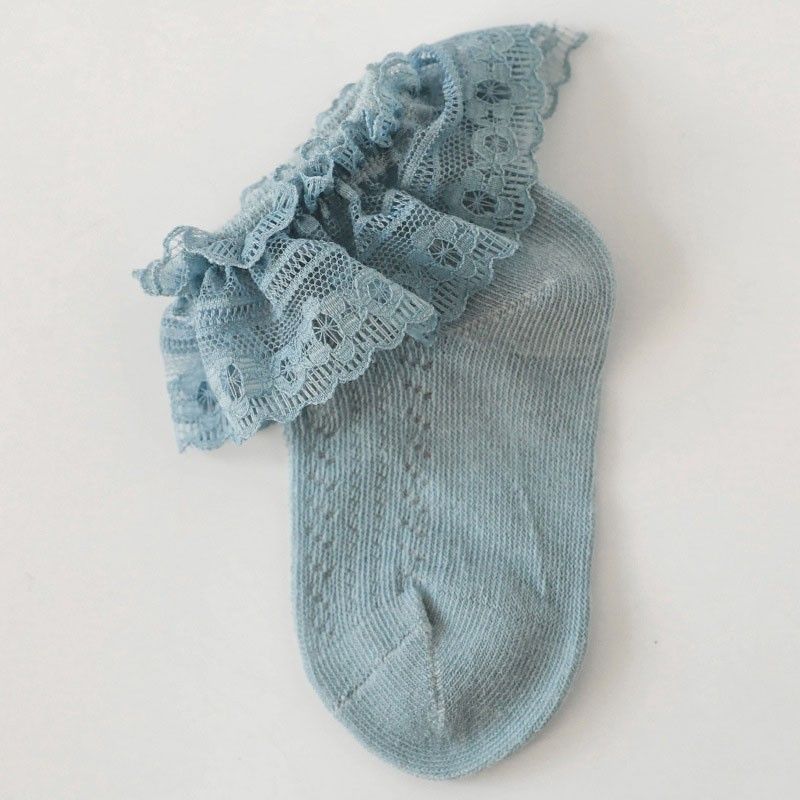 Lace Princess Baby Girls Socks For Newborn Summer Mesh Breathable Infant Socks Soft Cotton Girls Socks
