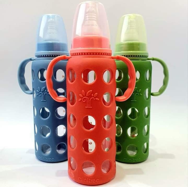 MiniTree 6month + Baby Full Glass_ Cover feeder 240ml -1 pcs
