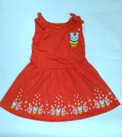 Fancy Kids Girl Summer short sleeve Casual Dress/frog