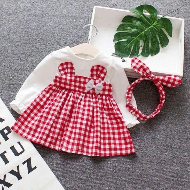 BABY FASHIONABLE DRESS (  Pink & White colour)- '0' TO '12' YEAR'S