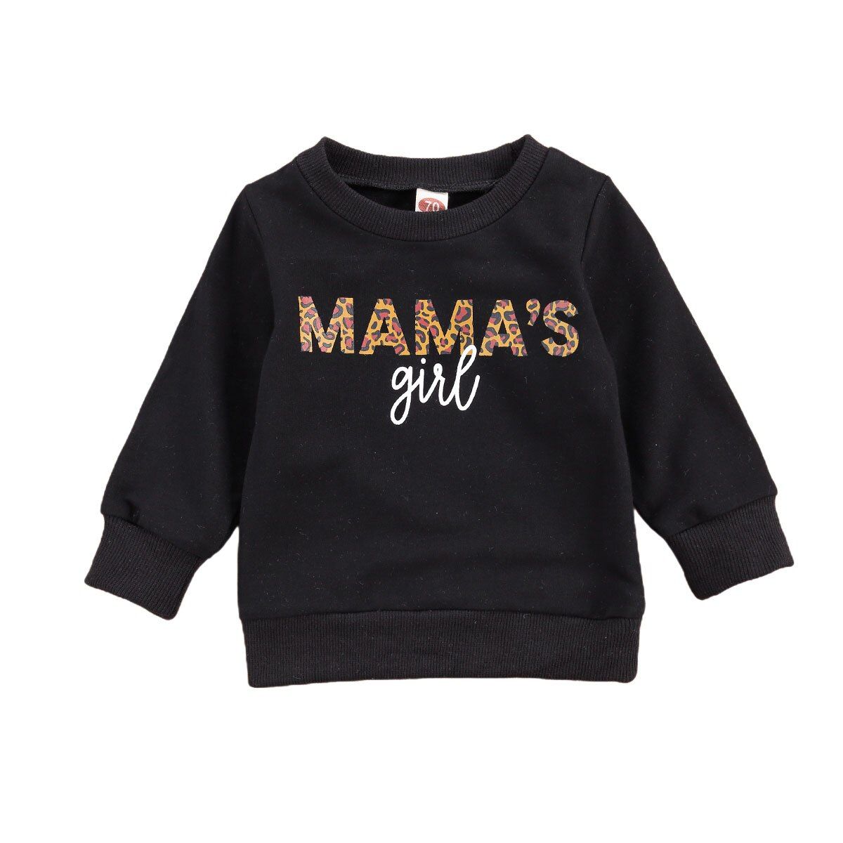0-3 Years Kids Toddler Baby Girls Pullover Infant Long Sleeve Sweatshirts Round Collar Letter Printed Pattern T-shirt