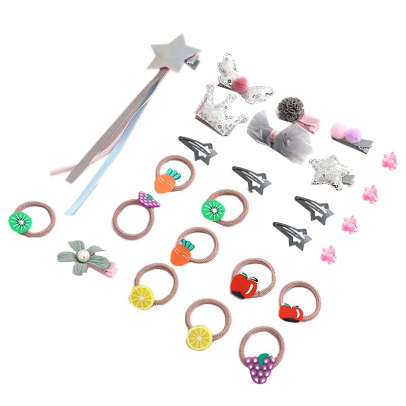 Hairpin Gift Box Set Clip Cute Girl Tie Hair Rubber Band Girl Headdress Children Hairpin Headdress C