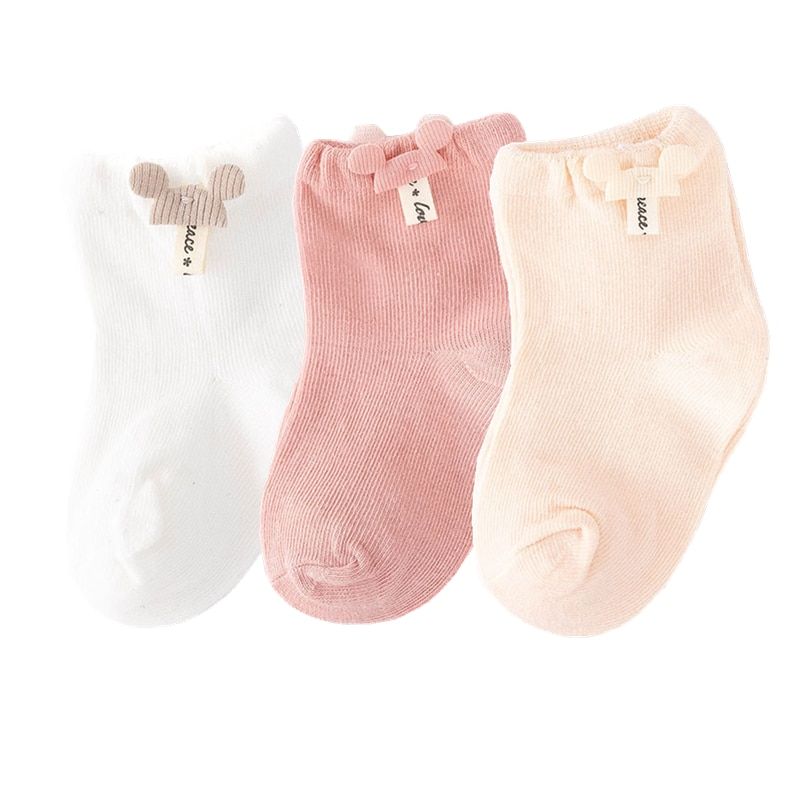 3 Pairs/Lot Infants Newborn Socks Mickey Cartoon Accessories Boys Girls Socks Cotton Baby Socks 0-24 Months Baby Clothes