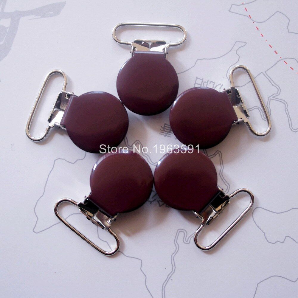 Sutoyuen 21 Pcs 25mm1 Inch Baby Round Metal Pacifier Clip Suspender Pica Dummy Soother Nipple Chain Holders Clasps Mix Colors