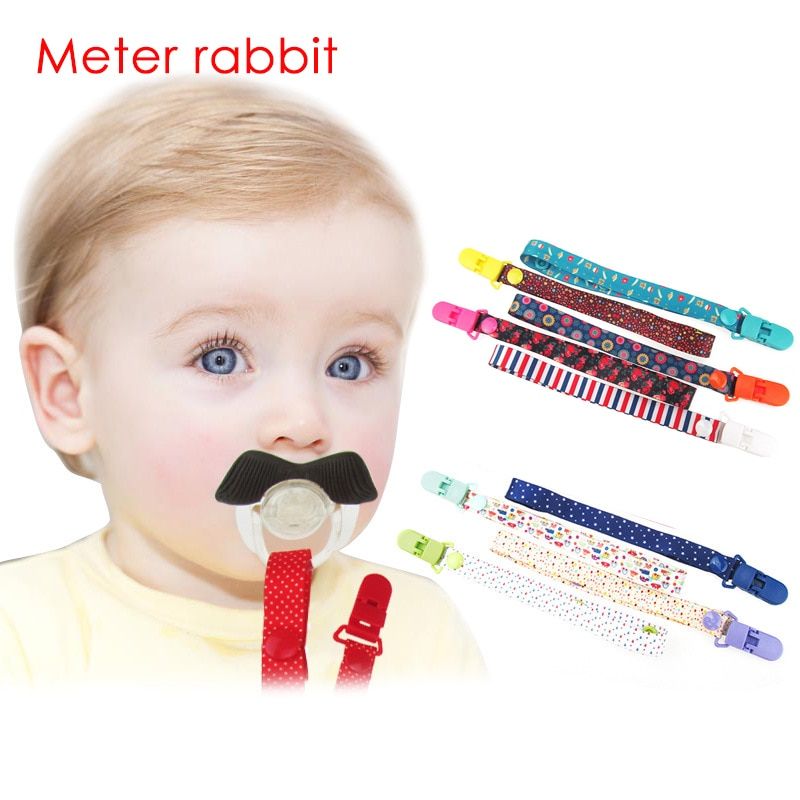 new cartoon Baby Pacifier Clips Chain ribbon Funny Dummy Nipple Belt Teether Pacifier Holder Clip For Baby feeding Soother Chain
