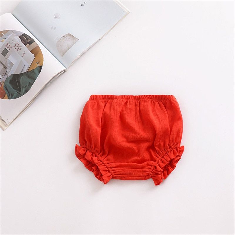 0-24Months Summer Kids Boys Shorts Solid Color Baby Girl Shorts Cotton Linen Bread short Pants Fashion Newborn Bloomers