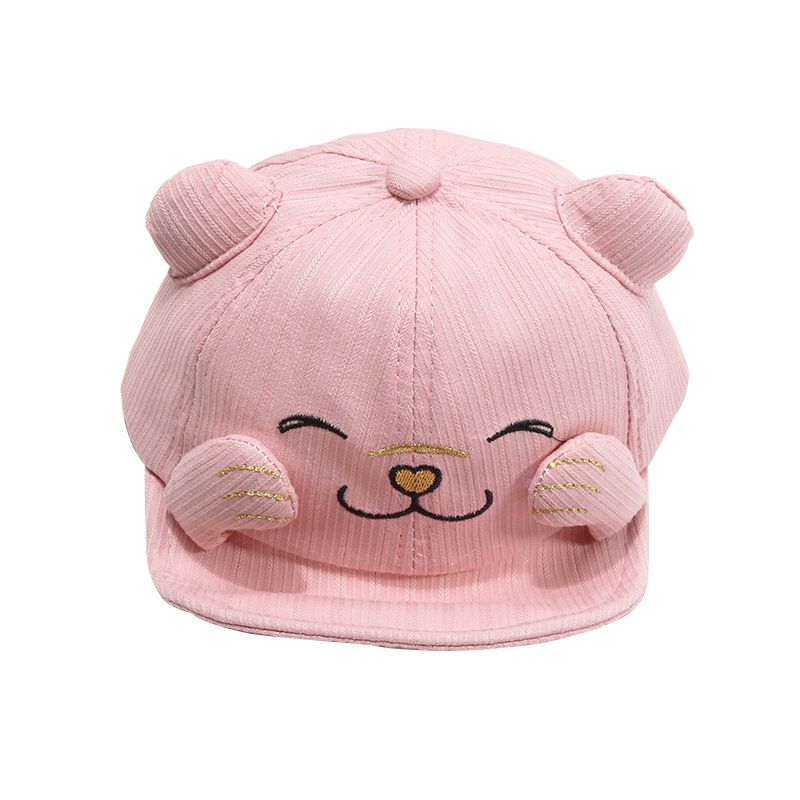 Baby Hat Children baseball Cap Smile Cat cartoon Bear visor brim hat