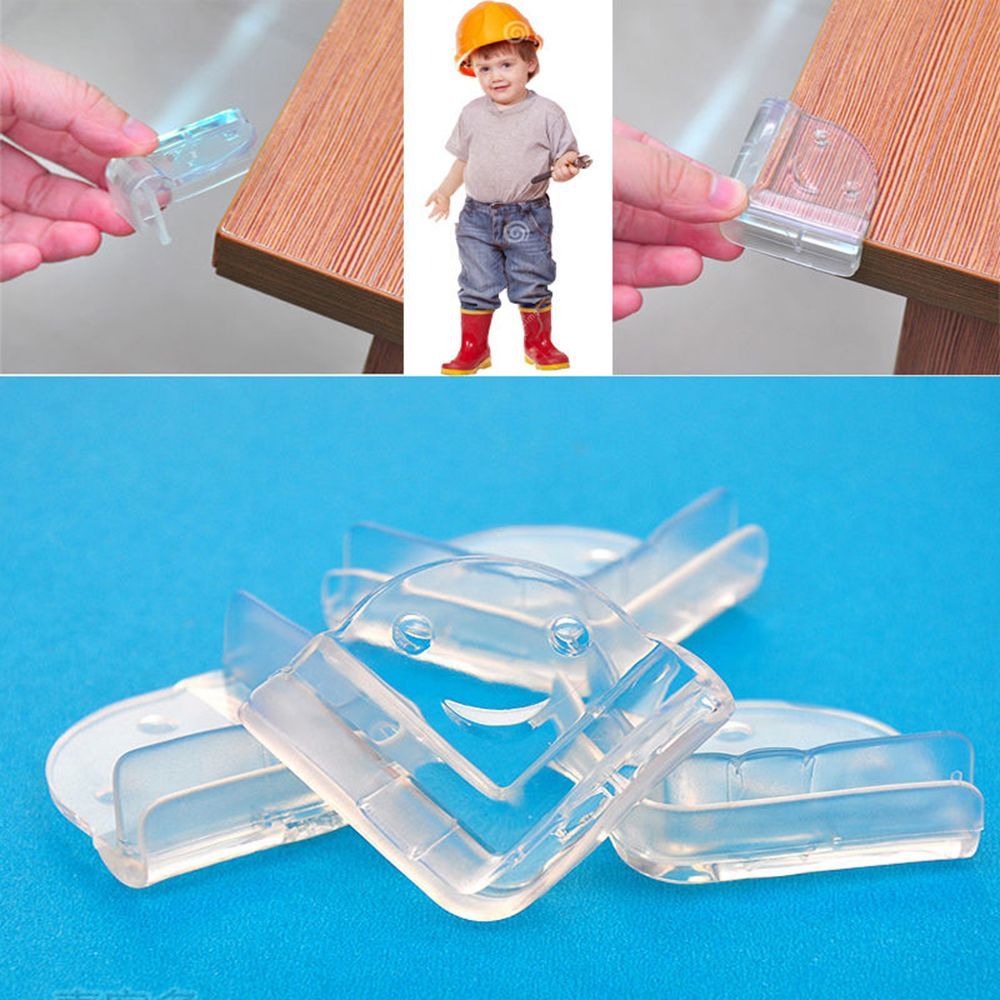 4Pcs/Set Corner Protector L-Shape Baby Child ty Cushion Table Desk Edge Guard Soft Hollow Flower Pattern Corner Protector