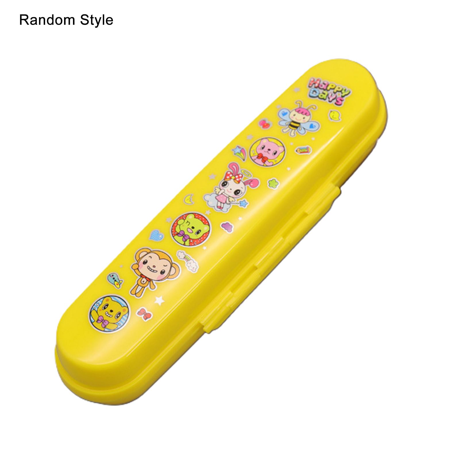 Cutlery Box Cartoon Print Anti-scratch Polypropylene Children Spoon Fork Storage Box for Home
