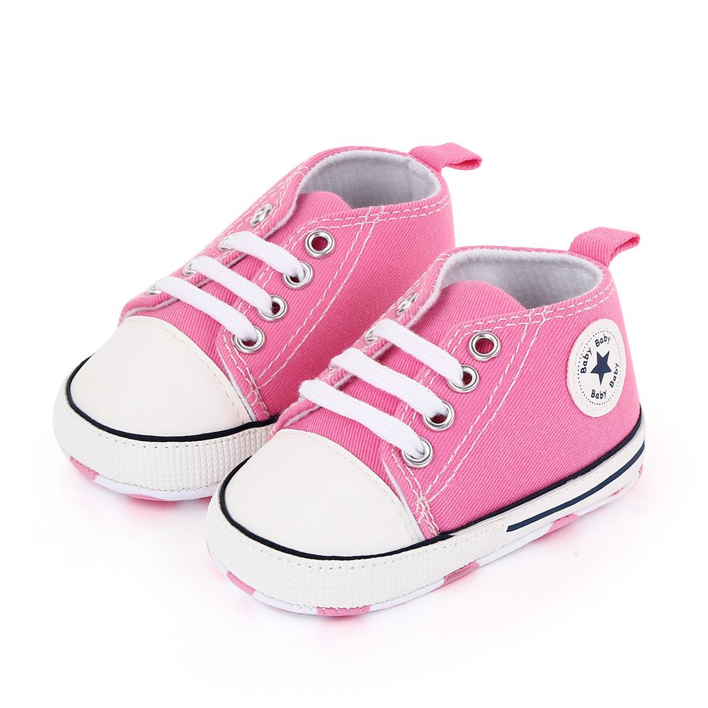 Baby Boys Girls Non-Slip Prewalker Kids Infant Toddler Canvas Shoes