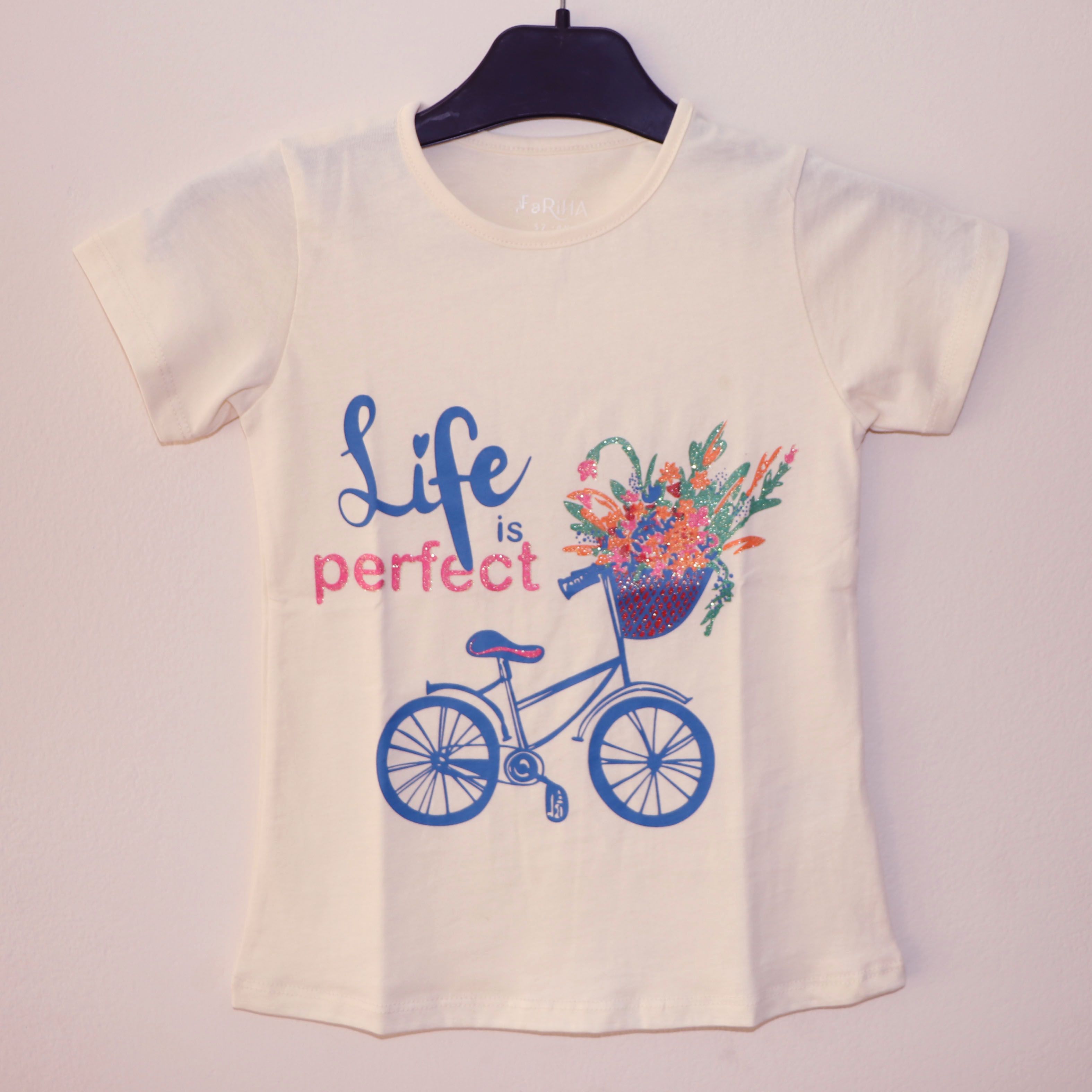Cotton Half Sleeve T-Shirt for Girl - বাচ্চাদের জামা
