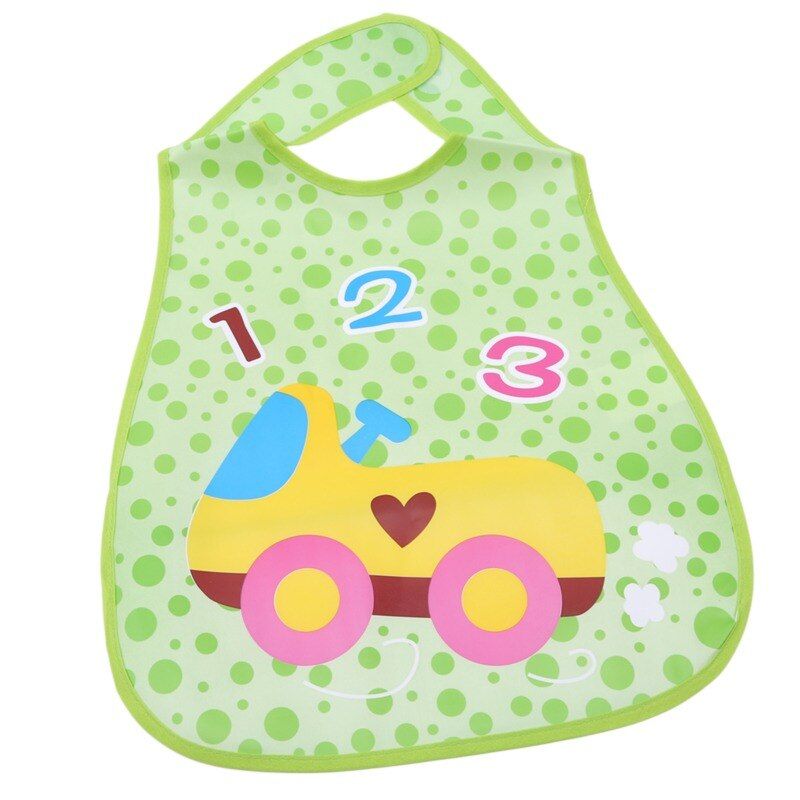 Baby Bibs EVA Waterproof Feeding Bibs Cartoon Animal Print Feeding Cloth Sleeveless Children Baby Apron Babador Bandana