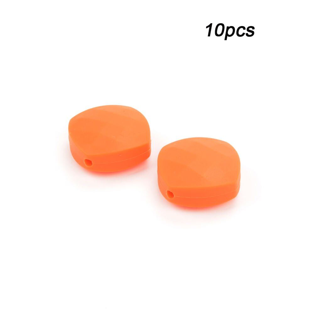 LOFCA 10pcs Quadrate Silicone Teething Beads For Long Silicone Necklace BPA Free Food Grade Safe Silicone Beads Teething Toy
