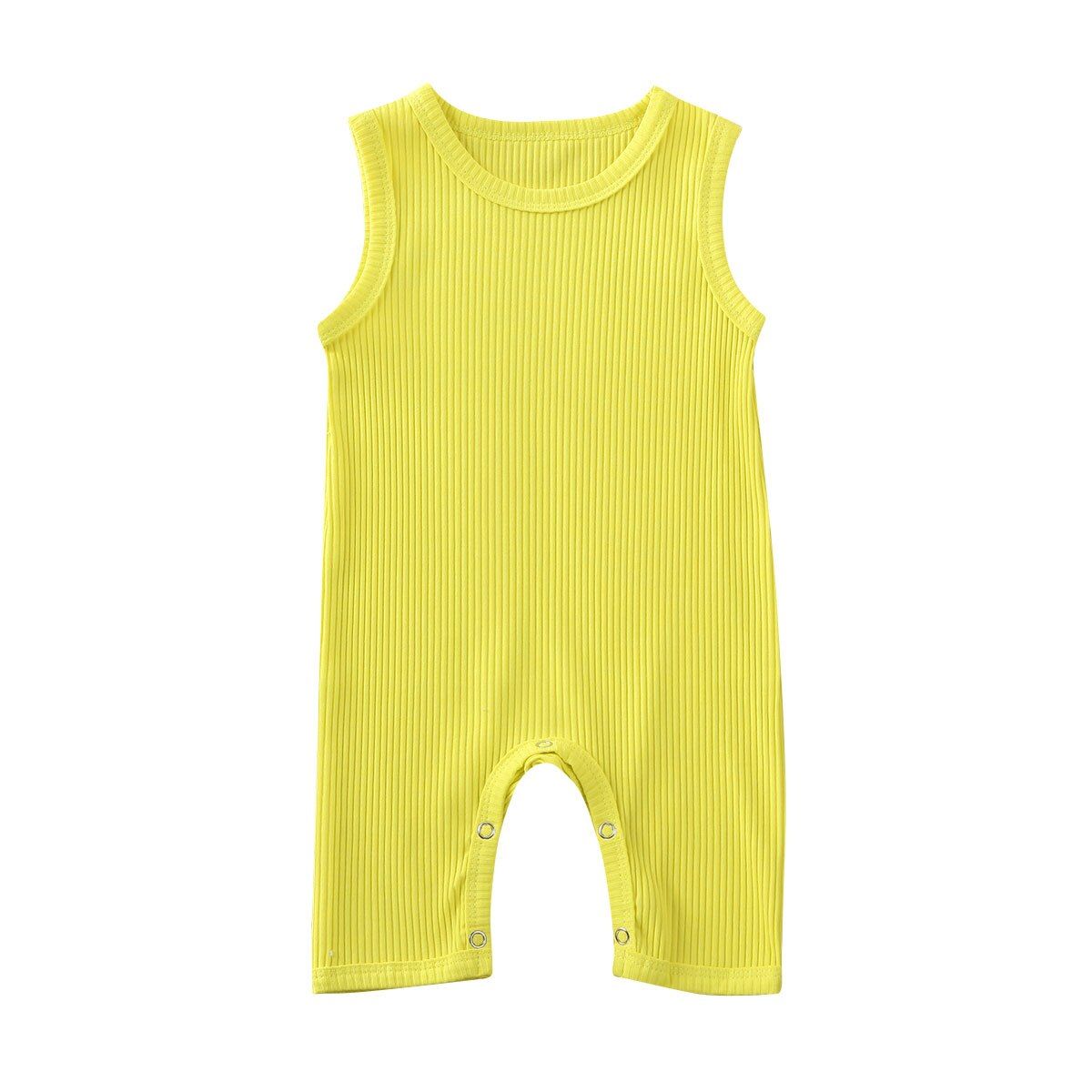 Pudcoco Baby Summer Clothing Newborn Infant Kids Baby Boy Girl Cotton Romper Ribbed Clothes Sleeveless Solid Outfit Jumpsuit