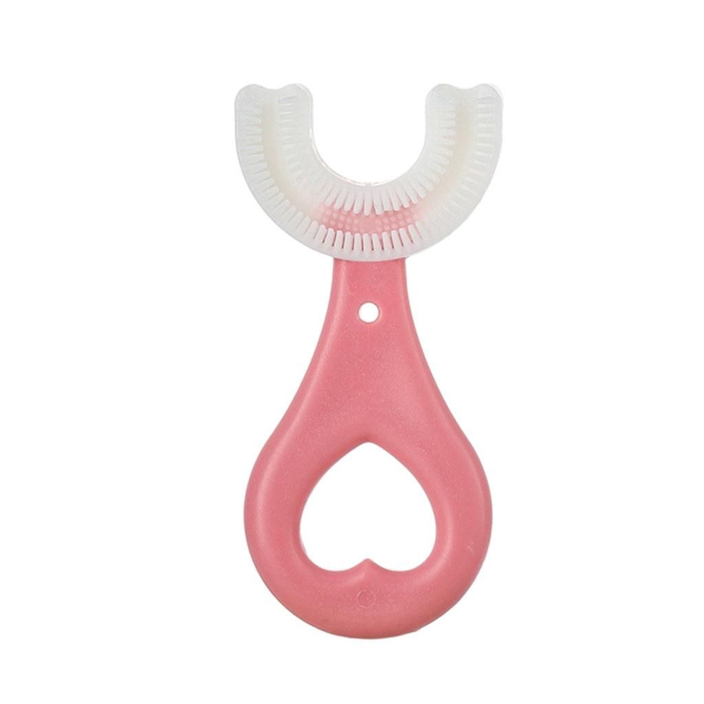 Newborn Baby Toothbrush U Shaped for Kids  Children Lovely Shape Non-Slip Handle Portable Infant U Manual Supplies