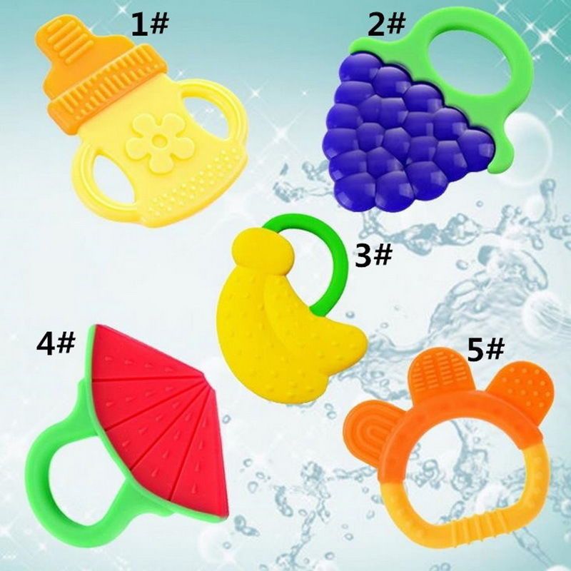 Infant Baby Teether Training Chewable Silicon Toddler Toy Bendable Yummy Party Cute Gifts