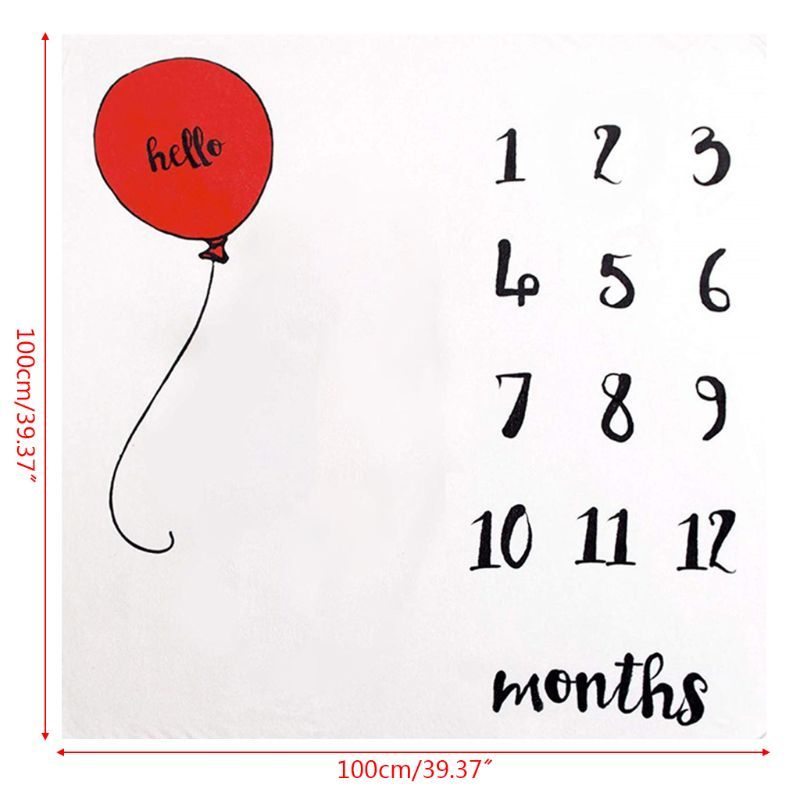 KLV 1PC Infant Baby Photo Blanket Photography Prop Backdrop Cloth Wing Calendar Printed Newborn Boys Girls Photos Accessories