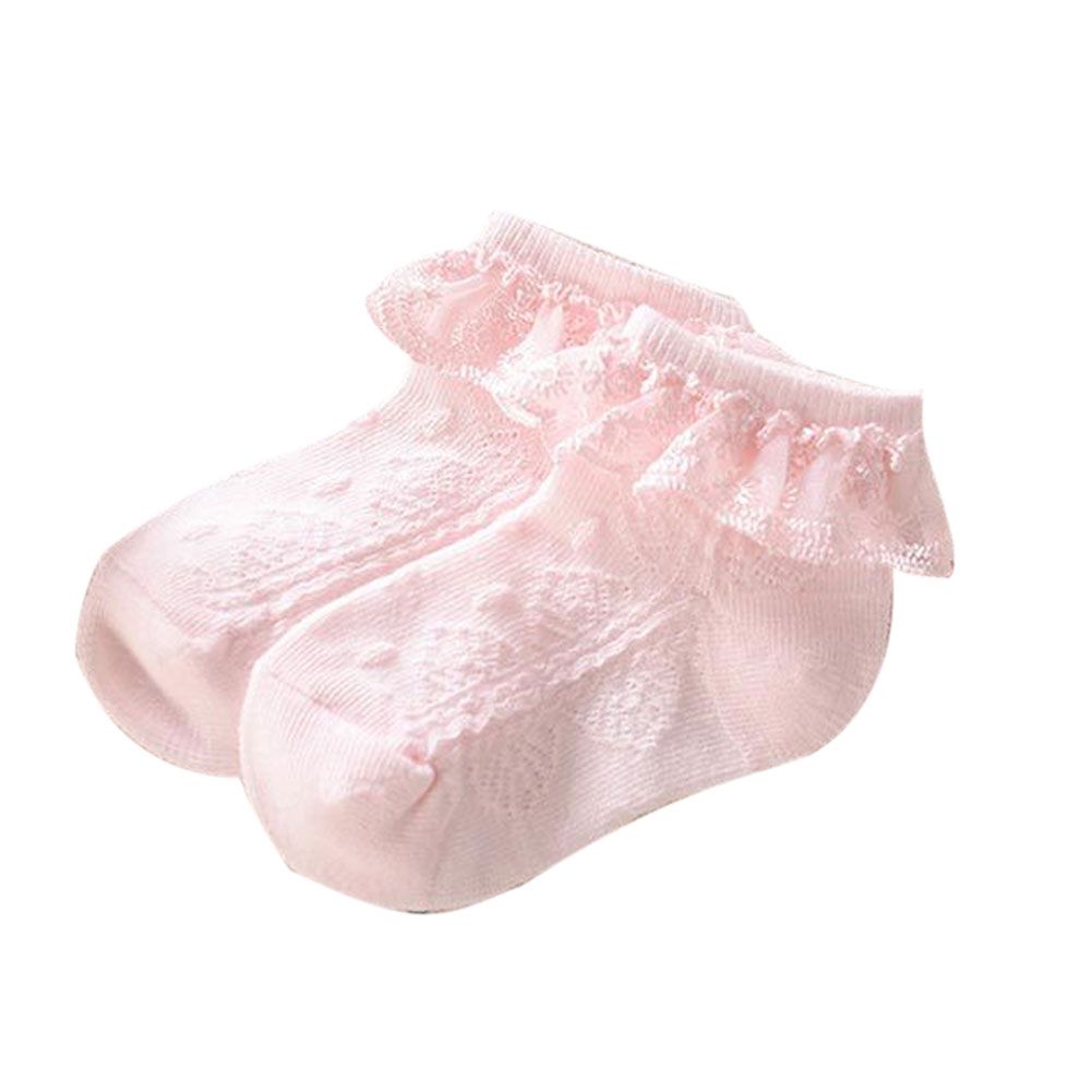 Infant Baby Girl Cute Candy Color Lace Breathable Cotton Princess Boat Socks