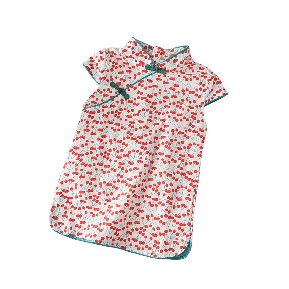 irl Qipao Dress Soft Floral Short Sleeve Cheongsam Dresses nese raditional Uniform Costume color