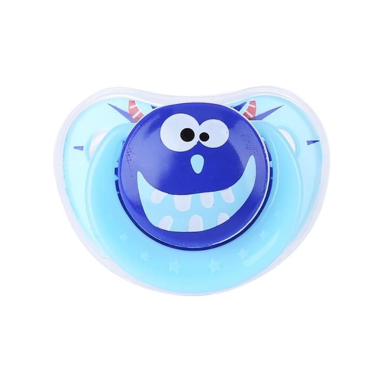 Cute Portable Newborn Baby Pacifier Silicone Funny Nipple Soother Anti-dust Lid Safety Infant Teether Feeding Tool