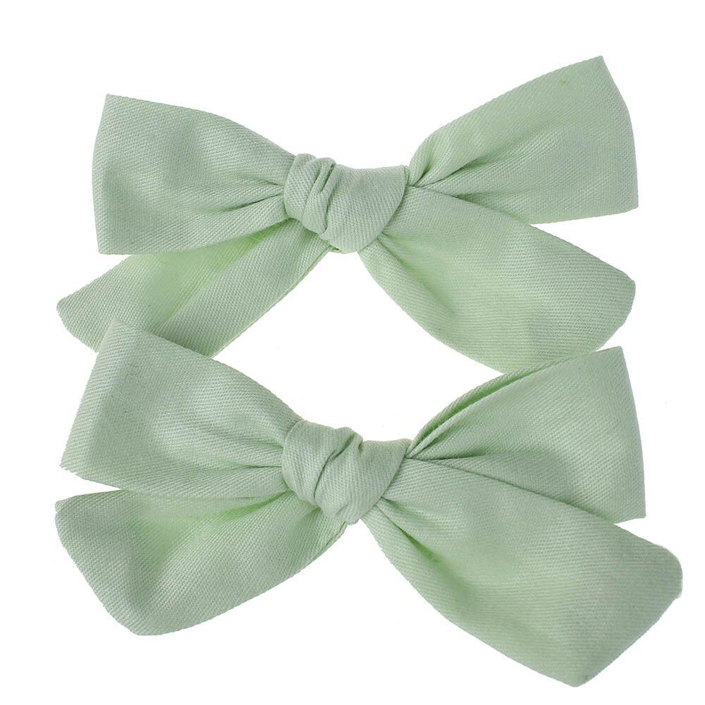 31 Color Bows Kids Baby Hair Clip Plaid Cotton Hairpin 2pcs/Pair Candy Barrettes Cute Hair Accessories For 1-14Y Girls Headwear