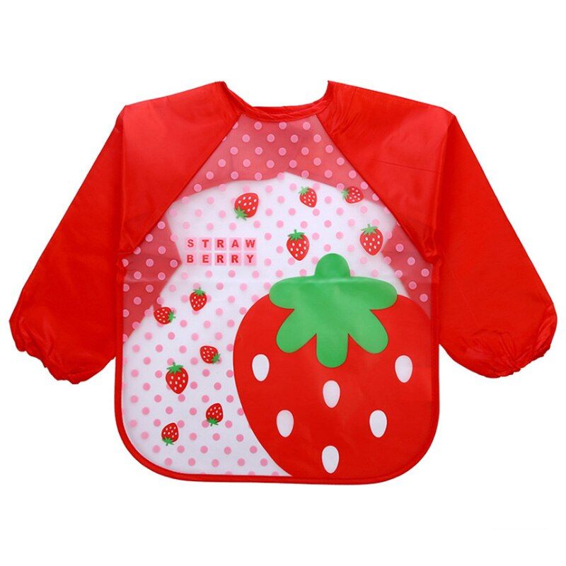 Baby Bibs Waterproof Burp Cloths Lunch Feeding Apron Boy Girl Toddler Long Sleeve Washable Bib Kids Cute Cartoon for 1-5 Years