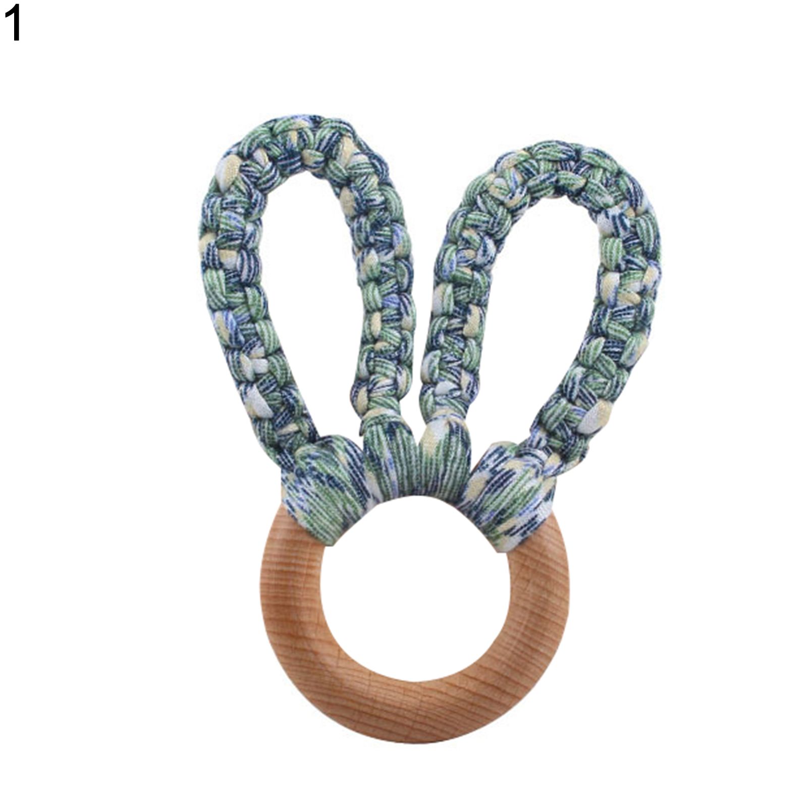 Teething Stick Colorful Print Early Development Eco-friendly Children Wooden Teether Toy for Home