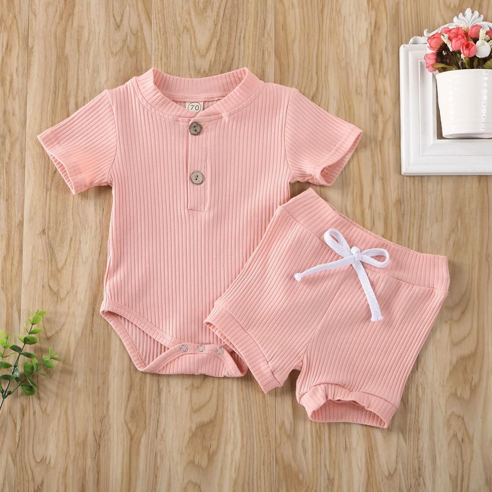 Newborn Baby Girl Ruffled Solid Color Sleeveless Backless Romper Jumpsuit Outfit Sunsuit