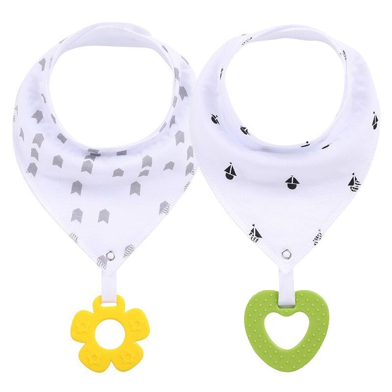 Baby Bandana Drool Bibs Unisex for Teething and Drooling Super Soft Absorbent Cotton Bibs,Teething Toys Set For Boys & Girls