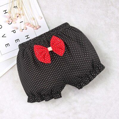 New Baby Panties Female 1-3 years olds Dot Shorts Girls Outer Pants Small Middle-aged Children Bow Hot Underwear