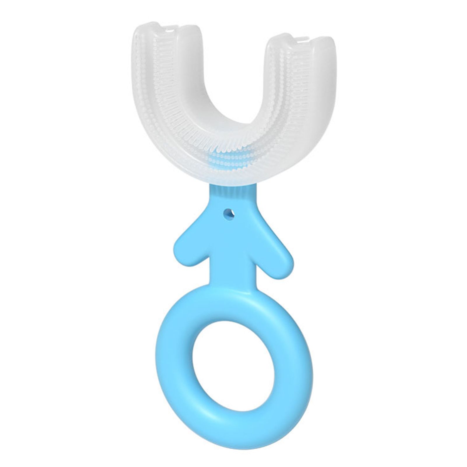 Baby Toothbrush Food Grade Super Soft Bristles Silicone Baby Handheld U-Type Toddler Toothbrush for Home