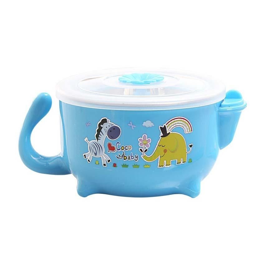 Baby Warming Bowl Plate Tableware for Baby Feeding Dinnerware With Spoon