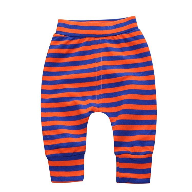 Elastic Waist Baby Pants Cotton Baby Boy Clothes Striped Loose Newborn Girl Pants Summer Infant Girls Leggings 6-24 Months