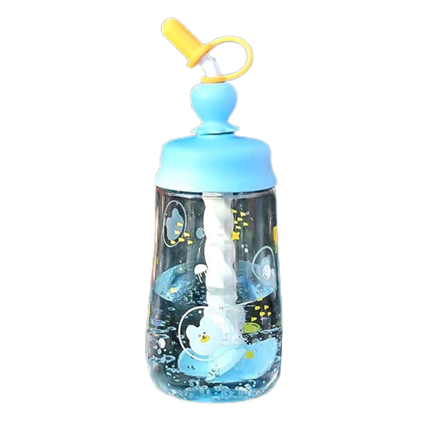 450ml Straw Bottle Leak-proof Sanitary Large Capacity Student Cartoon Sippy Suction Cup for Girl